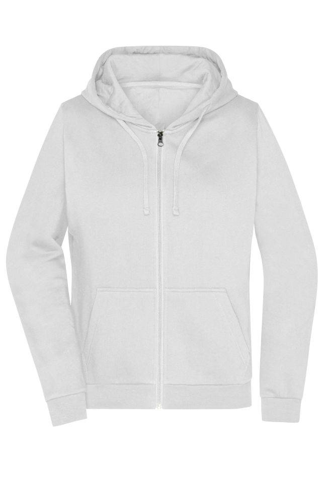 Ladies' Promo Zip Hoody Klassische Sweatjacke mit Kapuze weiß, Gr. L-0