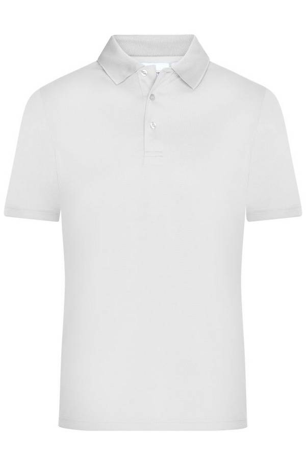 Men's Active Polo Polo aus Funktions-Polyester für Promotion, Sport und Freizeit weiß, Gr. M