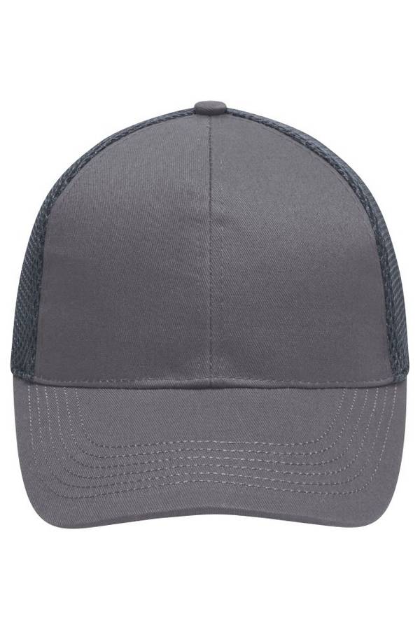 6 Panel Air Mesh Cap Hochwertiges 6 Panel Cap mit ungebürsteter Oberfläche grau, Gr. one size