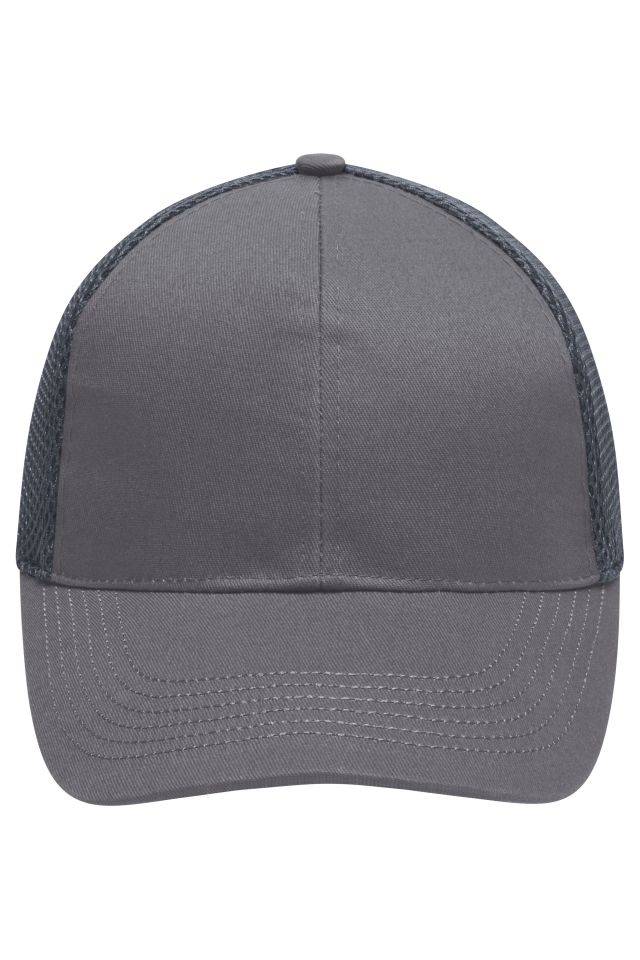 6 Panel Air Mesh Cap Hochwertiges 6 Panel Cap mit ungebürsteter Oberfläche grau, Gr. one size-0