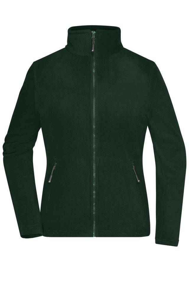 Ladies' Fleece Jacket Fleecejacke mit Stehkragen im klassischen Design grün, Gr. XS-0