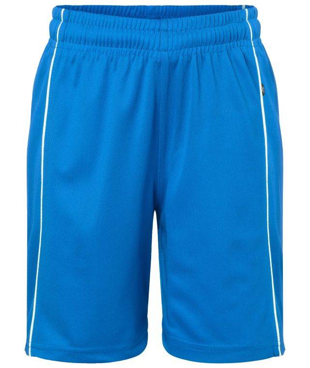 Basic Team Shorts Junior Funktionelle Teamshorts ohne Innenslip weiß/blau, Gr. M