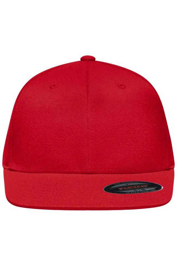 Flexfit® Flat Peak Cap 6 Panel Cap ohne Verschluss rot, Gr. L/XL
