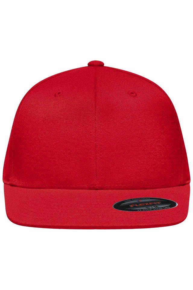 Flexfit® Flat Peak Cap 6 Panel Cap ohne Verschluss rot, Gr. L/XL-0