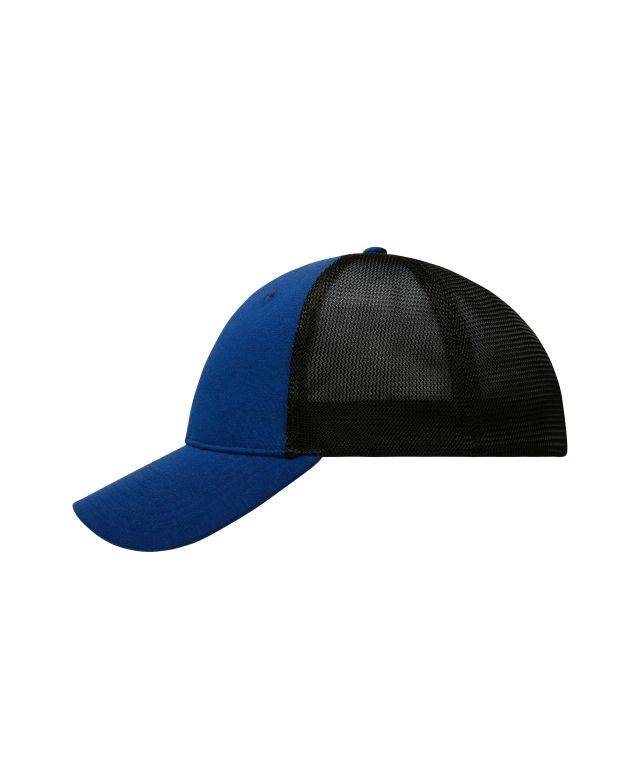6 Panel Elastic Fit Mesh Cap Trendiges 6 Panel Mesh Cap schwarz/blau, Gr. S/M-0