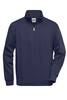 Workwear Half Zip Sweat Sweatshirt mit Stehkragen und Reißverschluss blau, Gr. XS