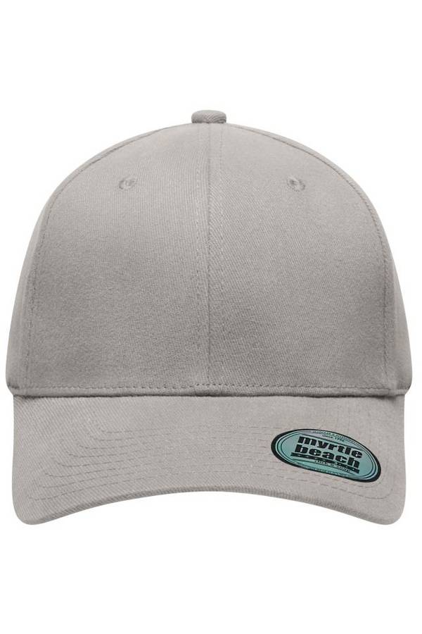 6 Panel Elastic Fit Baseball Cap Trendiges 6 Panel Cap ohne Verschluss grau, Gr. L/XL