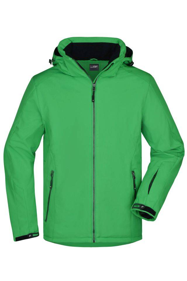 Men's Wintersport Jacket Elastische, gefütterte Softshelljacke grün, Gr. S-0