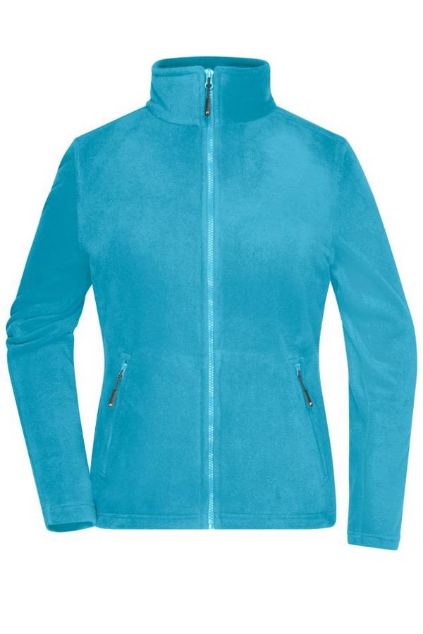 Ladies' Fleece Jacket Fleecejacke mit Stehkragen im klassischen Design blau, Gr. 3XL