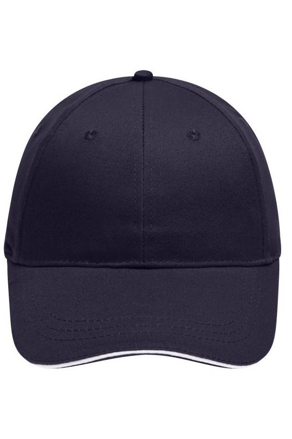6 Panel Brushed Sandwich Cap 6 Panel Sandwich Cap mit gebürsteter Oberfläche weiß/blau, Gr. one size