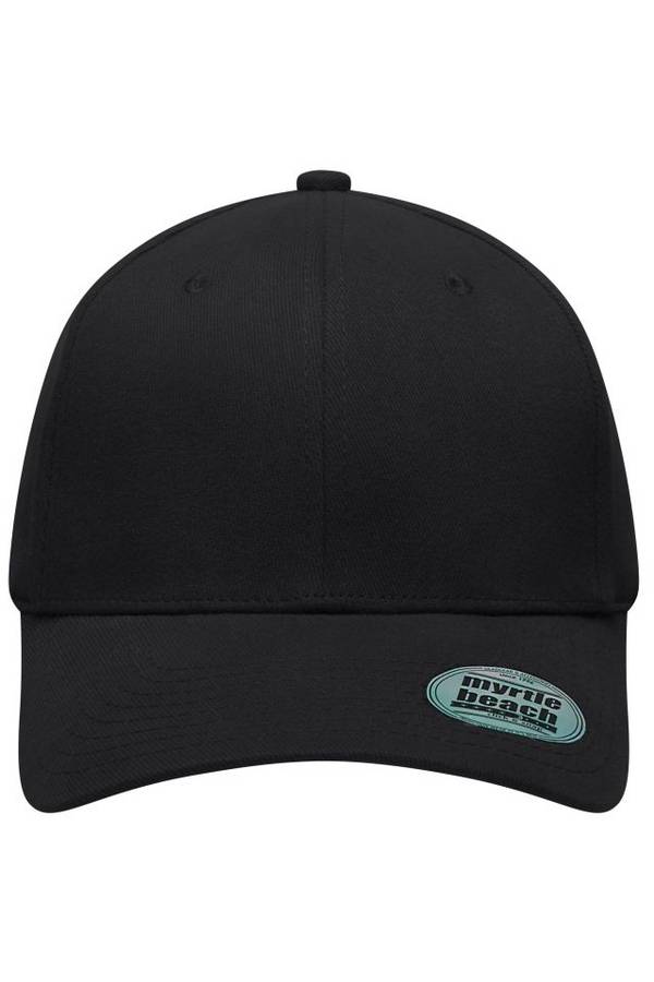 6 Panel Elastic Fit Baseball Cap Trendiges 6 Panel Cap ohne Verschluss schwarz, Gr. L/XL