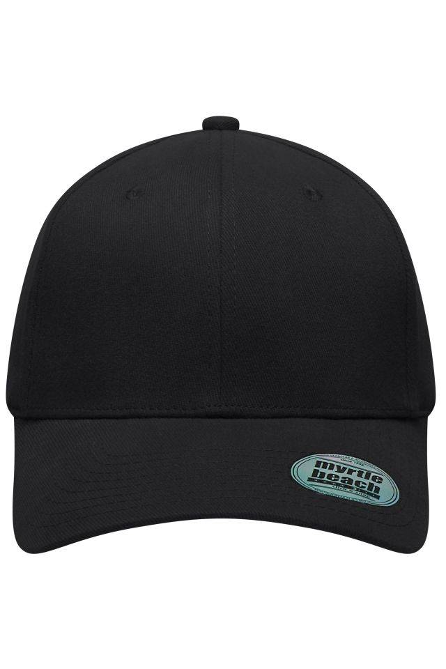 6 Panel Elastic Fit Baseball Cap Trendiges 6 Panel Cap ohne Verschluss schwarz, Gr. L/XL-0