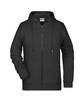 Ladies' Zip Hoody Sweatjacke mit Kapuze und Reißverschluss schwarz, Gr. XL