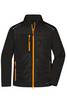 Men's Hybrid Jacket Softshelljacke im attraktiven Materialmix schwarz/orange/neon, Gr. L