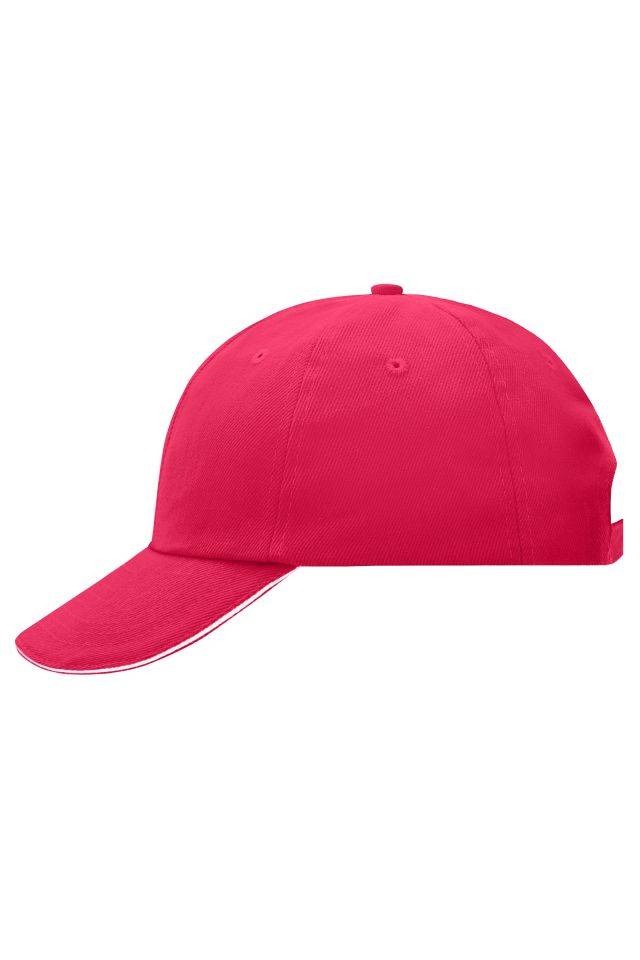 6 Panel Raver Sandwich Cap Klassisches Allround-Cap mit kontrastfarbigem Sandwich pink, Gr. one size-0