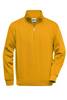 Workwear Half Zip Sweat Sweatshirt mit Stehkragen und Reißverschluss gelb, Gr. 5XL