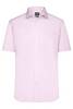 Men's Shirt Shortsleeve Micro-Twill Klassisches Shirt in pflegeleichter Baumwollqualität pink, Gr. 4XL