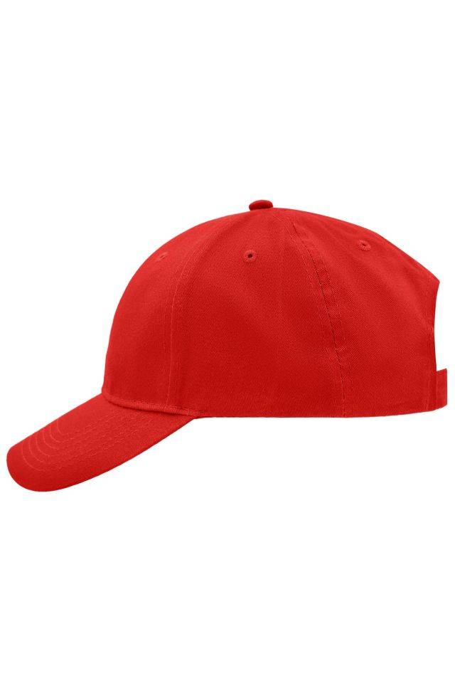Brushed 6 Panel Cap Klassisches 6 Panel Cap mit gebürsteter Oberfläche rot, Gr. one size-0