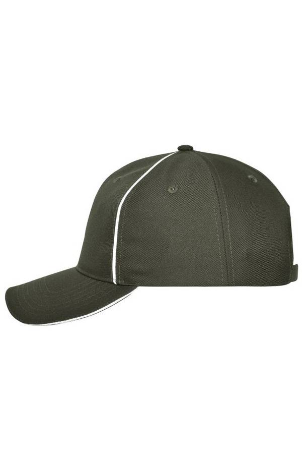 6 Panel Workwear Cap - SOLID - Hochwertige 6 Panel Cap mit reflektierenden Elementen braun/grün/oliv, Gr. one size