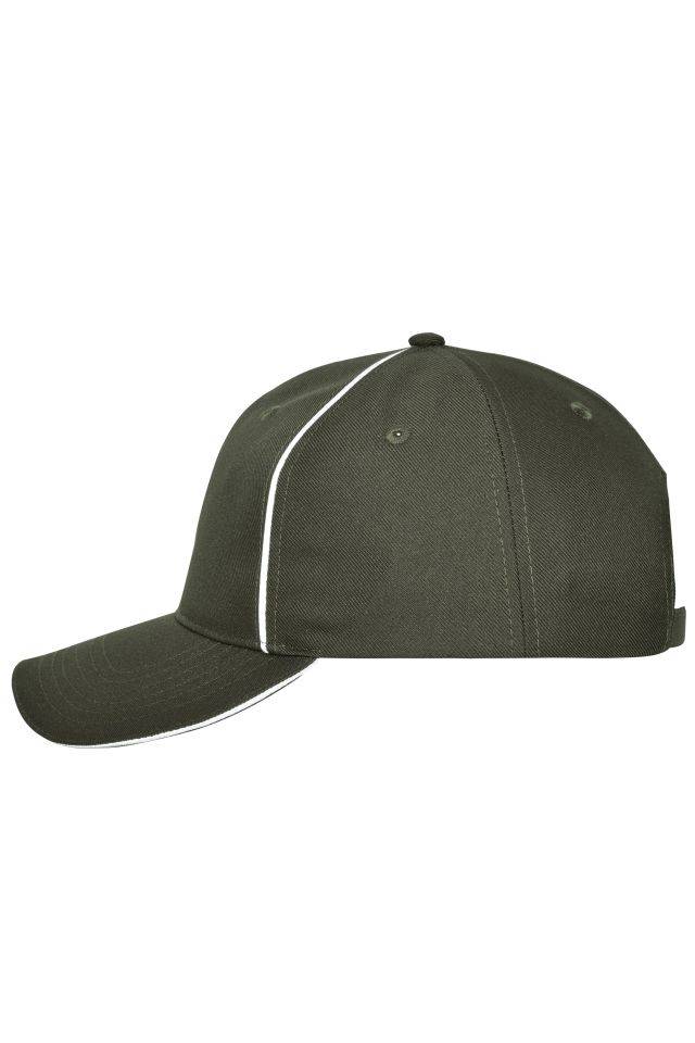 6 Panel Workwear Cap - SOLID - Hochwertige 6 Panel Cap mit reflektierenden Elementen braun/grün/oliv, Gr. one size-0