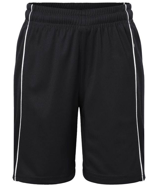 Basic Team Shorts Junior Funktionelle Teamshorts ohne Innenslip weiß/schwarz, Gr. L-0