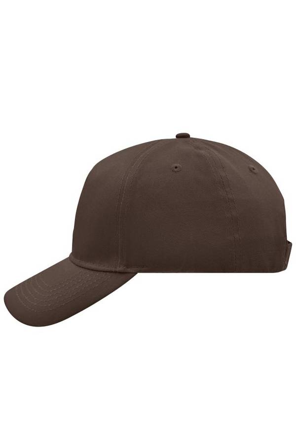 5 Panel Cap 5 Panel Cap mit ungebürsteter Oberfläche braun, Gr. one size