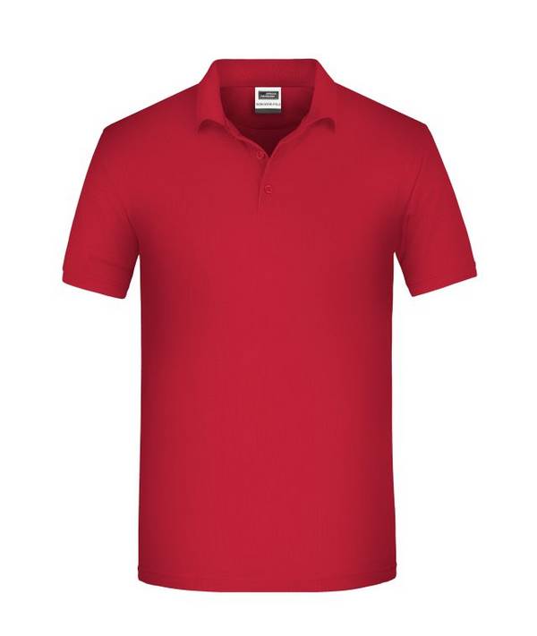 Men's BIO Workwear Polo Pflegeleichtes und strapazierfähiges Polo rot, Gr. S