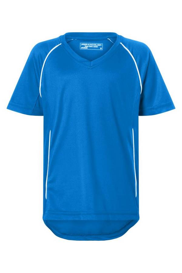 Team Shirt Junior Funktionelles Teamshirt weiß/blau, Gr. L
