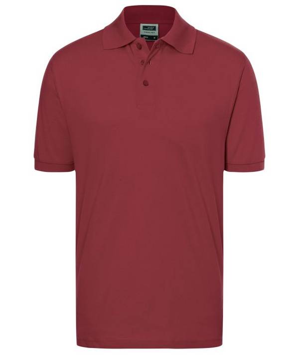 Classic Polo Hochwertiges Polohemd mit Armbündchen rot/weinrot, Gr. XL