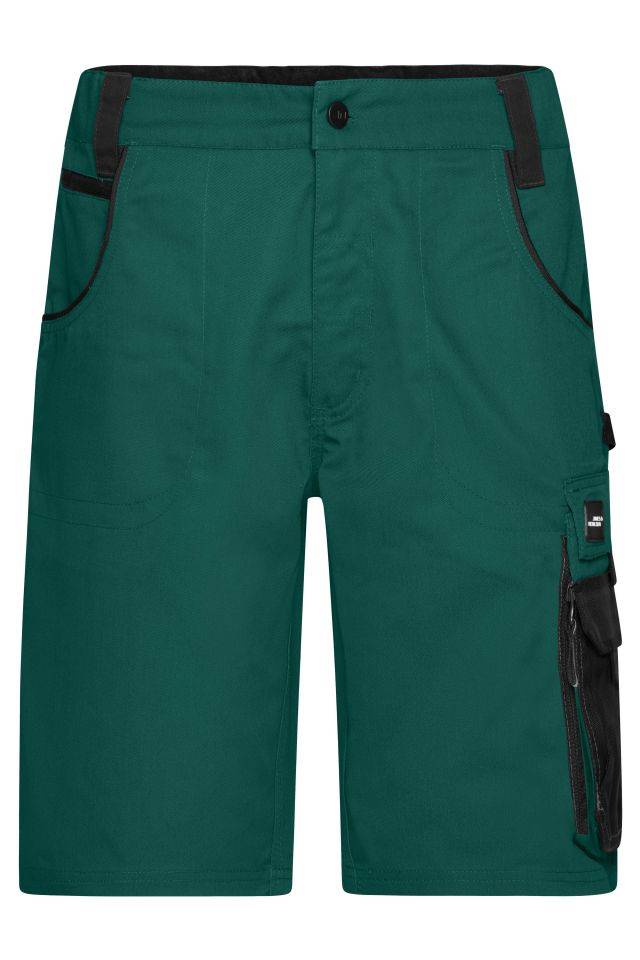 Workwear Bermudas - STRONG - Spezialisierte Arbeitsshorts mit funktionellen Details schwarz/grün, Gr. 52-0