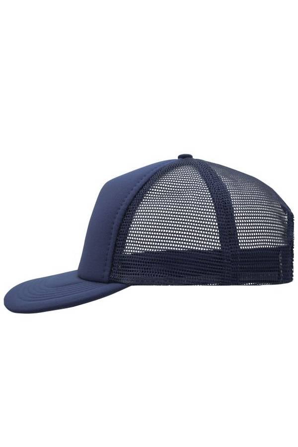 5 Panel Flat Peak Cap 5 Panel Mesh Cap mit flachem Schild blau, Gr. one size