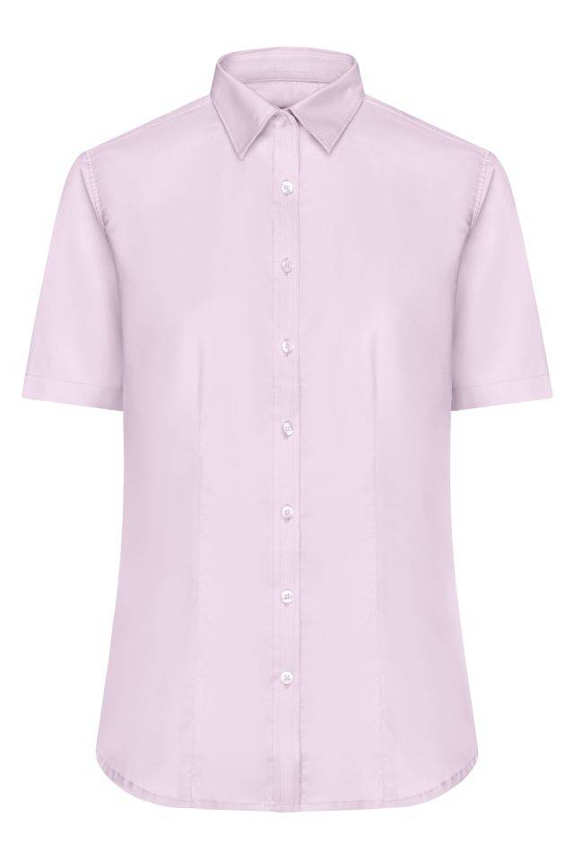 Ladies' Shirt Shortsleeve Micro-Twill Klassisches Shirt in pflegeleichter Baumwollqualität pink, Gr. M-0