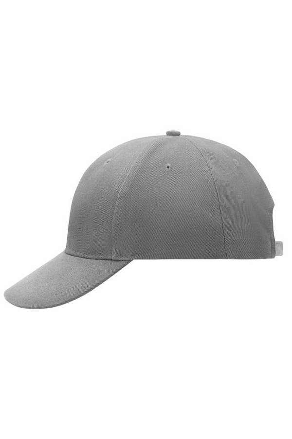 6 Panel Cap Laminated Klassisches Cap mit laminierten Frontpanels grau, Gr. one size