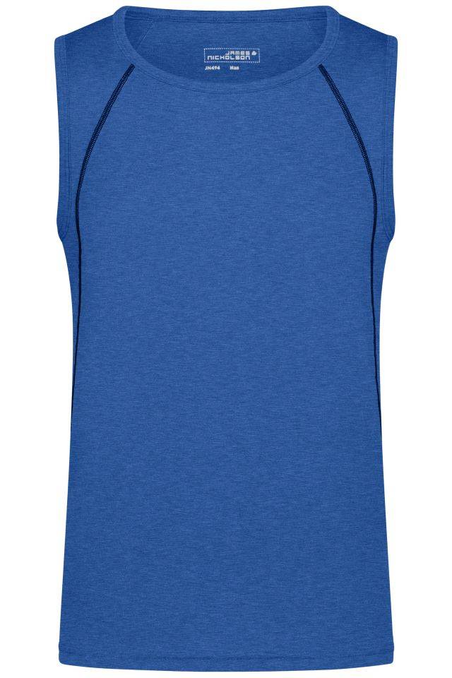Men's Sports Tanktop Funktionstop für Fitness und Sport blau, Gr. XL-0