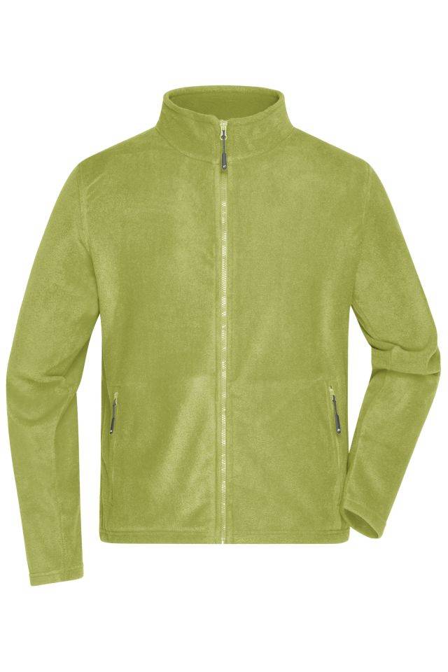 Men's Fleece Jacket Fleecejacke mit Stehkragen im klassischen Design grün, Gr. 4XL-0