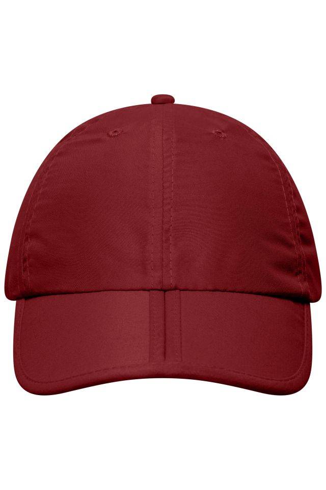 6 Panel Pack-a-Cap Faltbares 6 Panel Cap aus weicher Microfaser rot/weinrot, Gr. one size-0