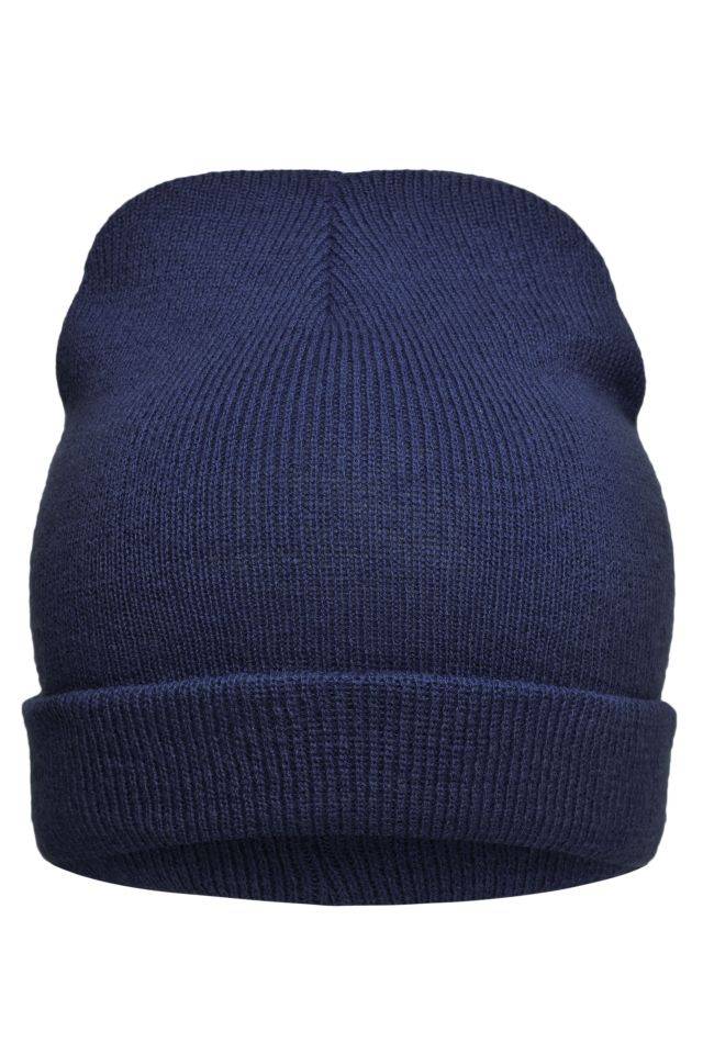 Knitted Promotion Beanie Sehr leichte Promotion Strickmütze mit Umschlag blau, Gr. one size-0