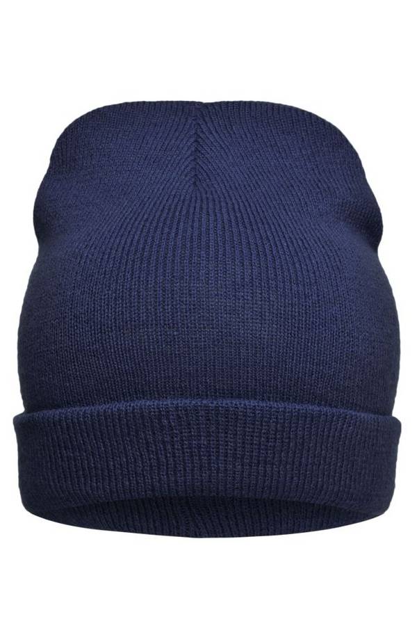 Knitted Promotion Beanie Sehr leichte Promotion Strickmütze mit Umschlag blau, Gr. one size