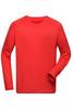 Men's Sports Shirt Long-Sleeved Langarm Funktionsshirt aus recyceltem Polyester für Sport und Fitness rot, Gr. XXL