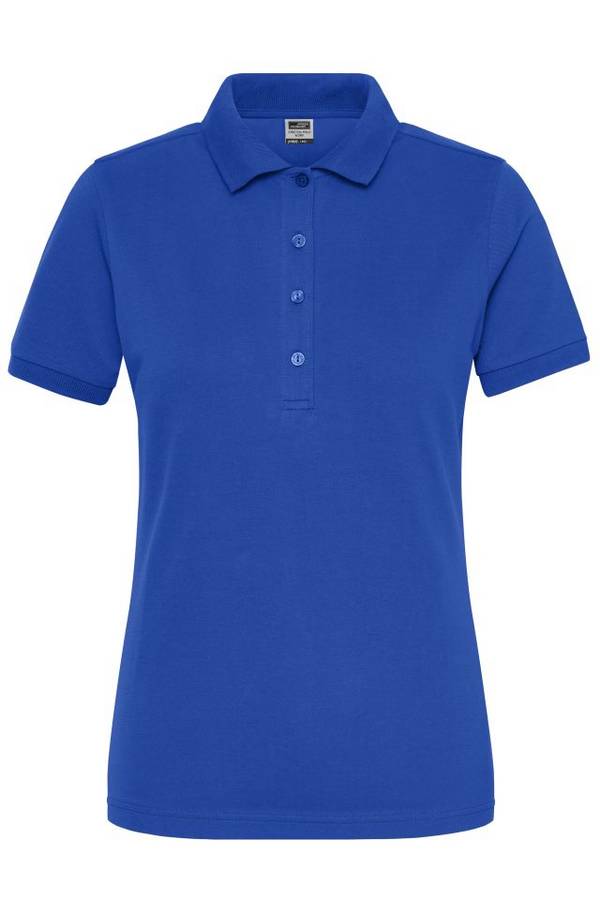 Ladies' BIO Stretch-Polo Work - SOLID - Polo aus weichem Elastic-Piqué blau, Gr. 3XL