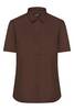 Ladies' Shirt Shortsleeve Poplin Klassisches Shirt aus pflegeleichtem Mischgewebe braun, Gr. M