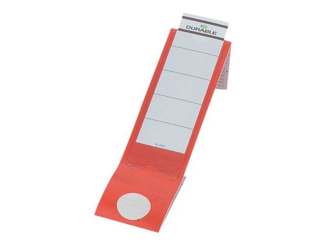 DURABLE ORDOFIX - Rückenetikett für Aktenordner - Rot (Packung mit 10)-2