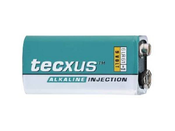 tecxus 9 Volt-Block - Batterie 9V - Alkalisch