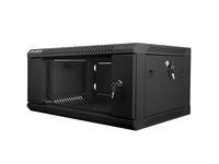 Lanberg WF01-6404-10B, 4U, Wandmontiertes Regal, 60 kg, Schwarz, Stahl, Gehärtetes Glas, Geschlossen-0