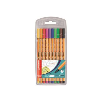STABILO point 88 - Fineliner - gemischte Farben - 0.4 mm - fein (Packung mit 10)-0