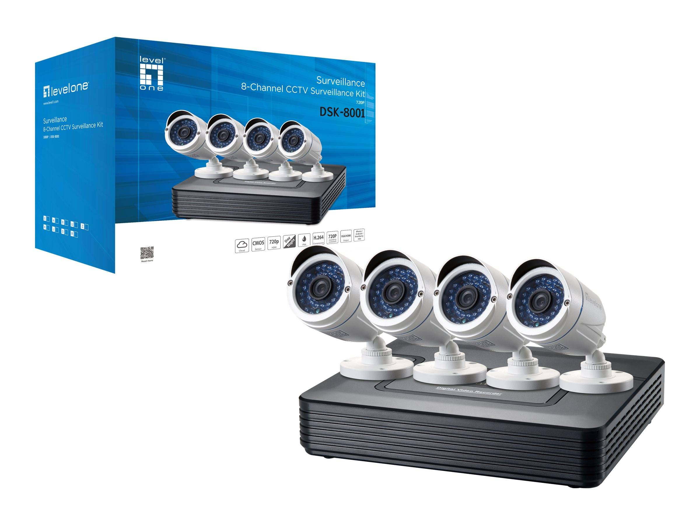 LevelOne DSK-8001 - DVR + Kamera(s) - verkabelt (LAN)-4