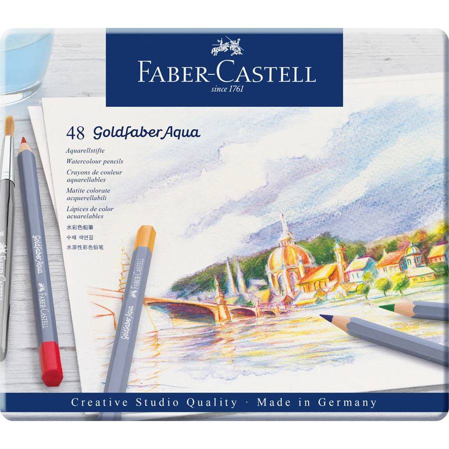Faber-Castell GOLDFABER Aqua - Wasserfarbstift - gemischte Farben (Packung mit 48)-1