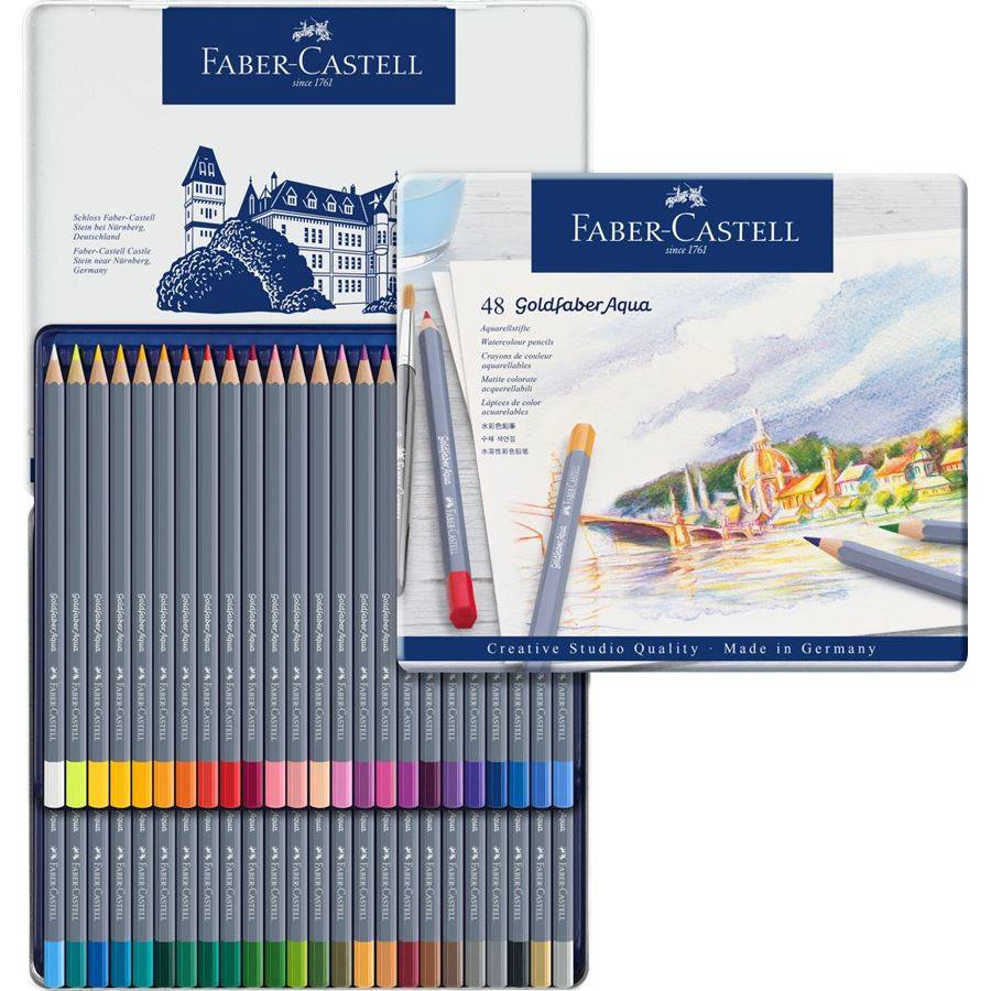 Faber-Castell GOLDFABER Aqua - Wasserfarbstift - gemischte Farben (Packung mit 48)-3