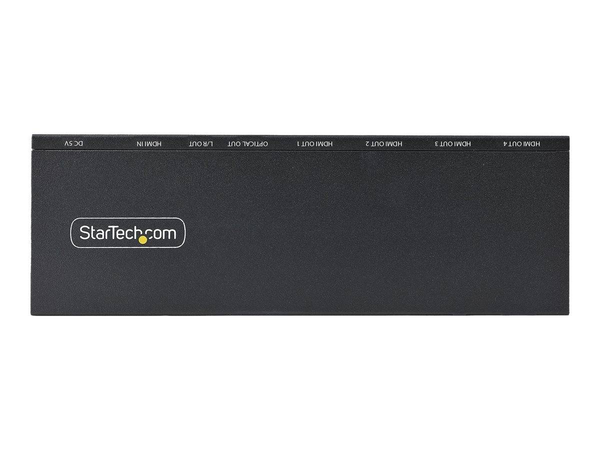 StarTech.com 4-Port HDMI Splitter, 4K 60Hz HDMI 2.0 Video, 1 In 4 Out HDMI Splitter, 4K HDMI Splitter w/Built-in Scaler,-3