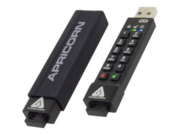 Apricorn Aegis Secure Key 3NX - USB-Flash-Laufwerk - verschlüsselt - 256 GB - US